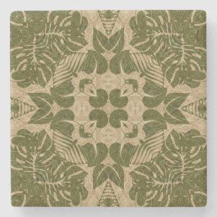 Art vintage damask pattern stone coaster