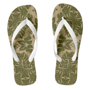 Art vintage damask pattern thongs