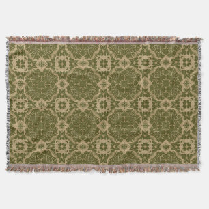 Art vintage damask pattern throw blanket