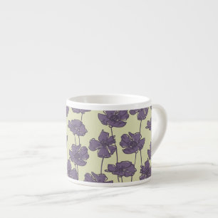 Art vintage floral pattern background espresso cup