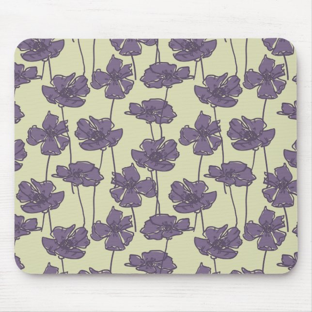 Art vintage floral pattern background mouse pad (Front)