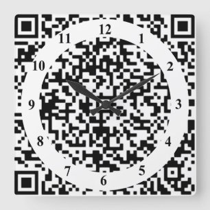 Art Wall Clock with QR Code - Modern