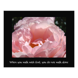 Art when you walk with God you do not walk alone Photo Print