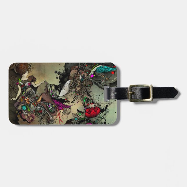 Art Whimsy Luggage Tag (Front Horizontal)