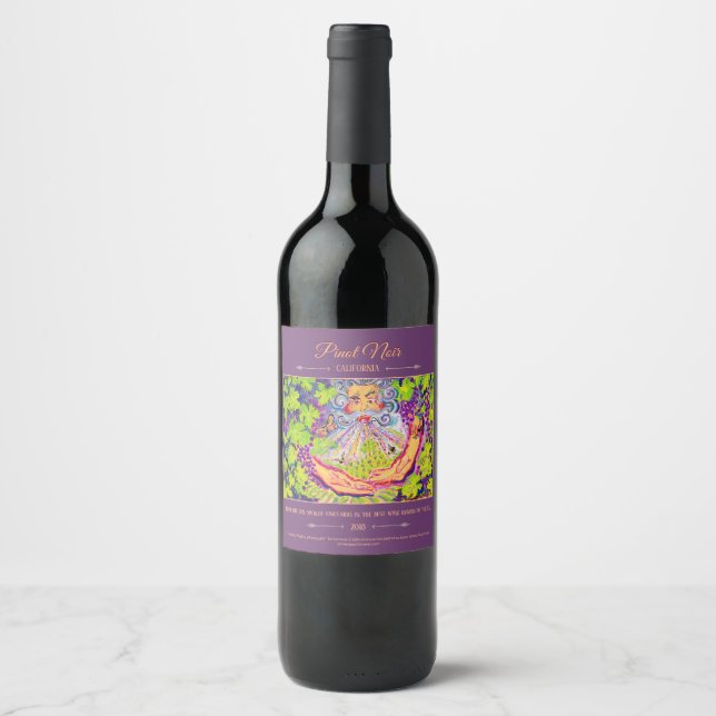 Art Wine Label "Mighty Winemaker" (Front)