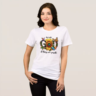 Art with the phrase 'with God, all things are poss Tri-Blend Shirt