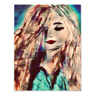 Art Woman Mermaid Painting Wall decor Print