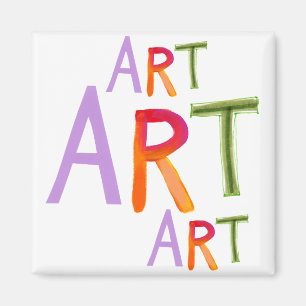 Art word fun colourful - for artists & works of magnet