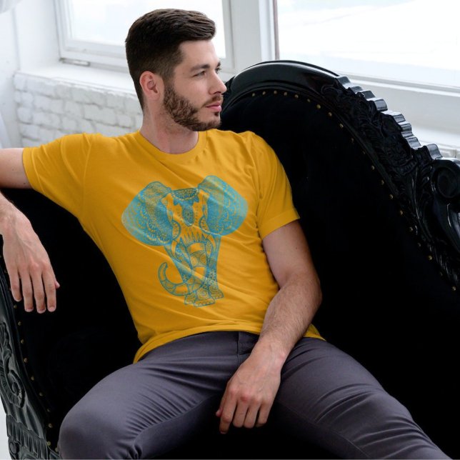 ART WORK DESIGN BLUE ELEPHANT  T-Shirt (Creator Uploaded)