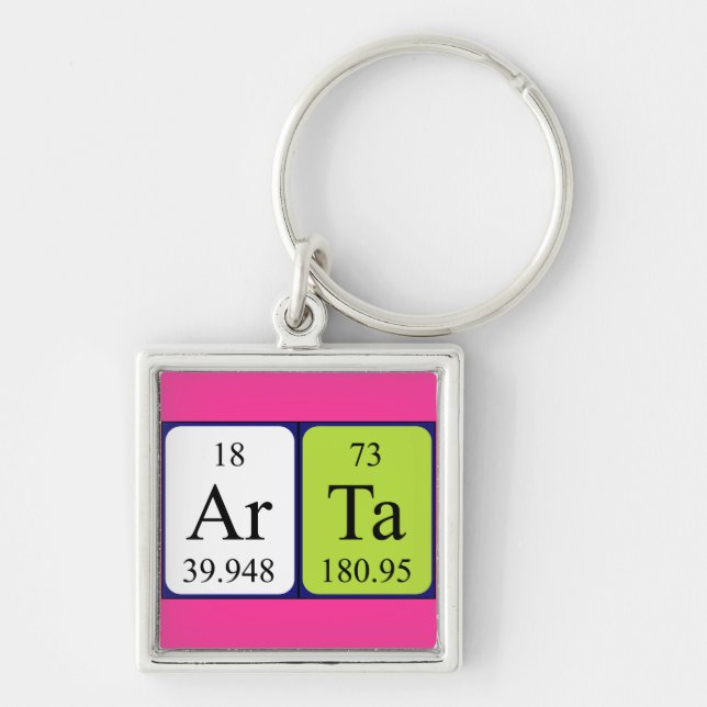 Arta periodic table name keyring (Front)