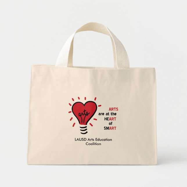 artbulblogobig, LAUSD Arts Education Coalition Mini Tote Bag (Front)