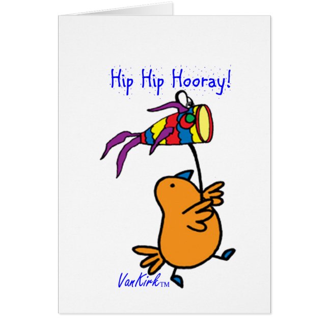 ArtChaCha Bird Card with Fish Kite (Front)