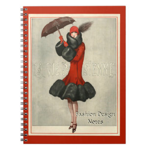 ArtDeco 20's Flapper/Fashion Illustration Notebook