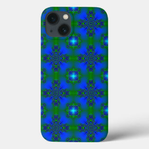 Artdeco Abstract Flowers and Stars iPhone 13 Case