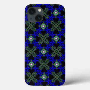 Artdeco Abstract Flowers and Stars iPhone 13 Case