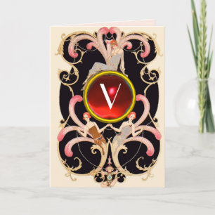 ARTDECO BEAUTY FASHION MONOGRAM Valentine's Day Holiday Card