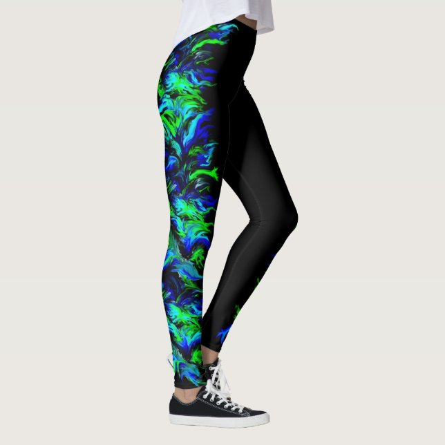 Artdeco Flames in Rainbow Style Leggings (Right)