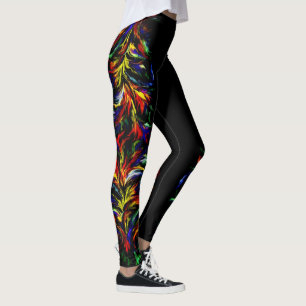 Artdeco Flames in Rainbow Style Leggings