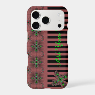 Artdeco Flowers in Retro Style , Add Your Name