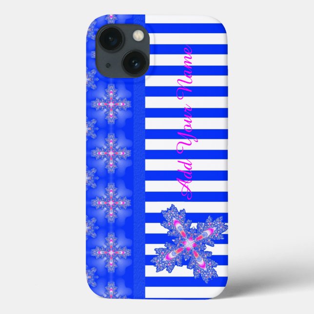 Artdeco Flowers in Retro Style , Add Your Name Case-Mate iPhone Case (Back)