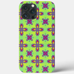 Artdeco Flowers in Retro Style iPhone 13 Pro Max Case