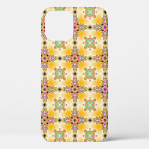 Artdeco Flowers in Retro Style iPhone 12 Pro Case
