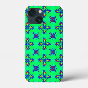 Artdeco Flowers in Retro Style iPhone 13 Mini Case