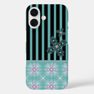 Artdeco Flowers in Retro Style iPhone 16 Case