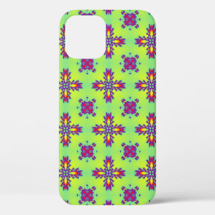 Artdeco Flowers in Retro Style iPhone 12 Pro Case