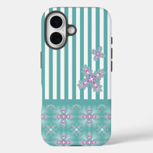 Artdeco Flowers in Retro Style iPhone 16 Case