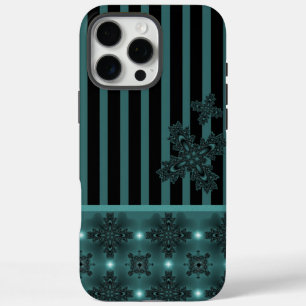 Artdeco Flowers in Retro Style iPhone 16 Pro Max Case