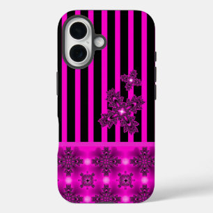 Artdeco Flowers in Retro Style iPhone 16 Case