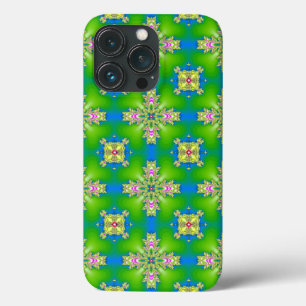 Artdeco Flowers in Retro Style iPhone 13 Pro Case
