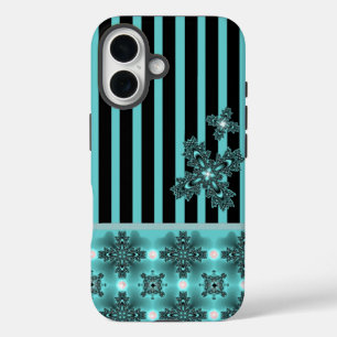 Artdeco Flowers in Retro Style iPhone 16 Case