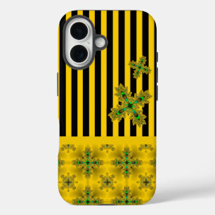 Artdeco Flowers in Retro Style iPhone 16 Case