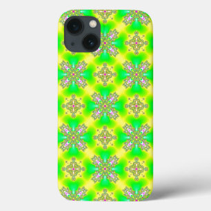 Artdeco Flowers in Retro Style iPhone 13 Case