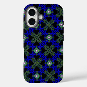 Artdeco Flowers in Retro Style iPhone 16 Case