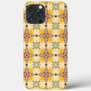 Artdeco Flowers in Retro Style iPhone 13 Pro Max Case