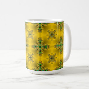 Artdeco Flowers in Retro Style Coffee Mug