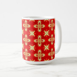 Artdeco Flowers in Retro Style Coffee Mug