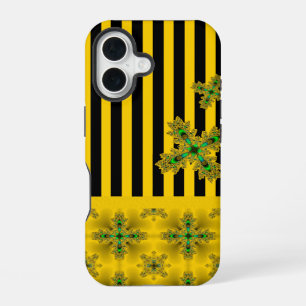 Artdeco Flowers in Retro Style iPhone 16 Case