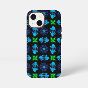 Artdeco Flowers in Retro Style iPhone 13 Mini Case