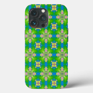 Artdeco Flowers in Retro Style iPhone 13 Pro Case
