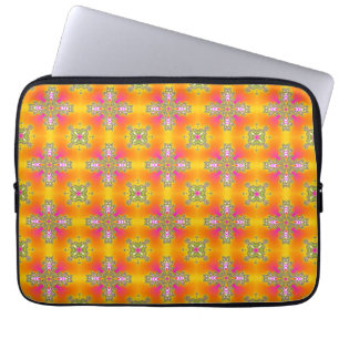 Artdeco Flowers in Retro Style Laptop Sleeve