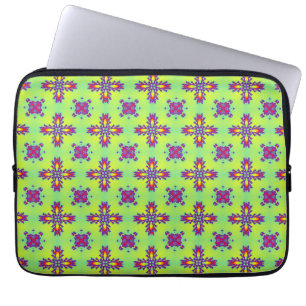 Artdeco Flowers in Retro Style Laptop Sleeve