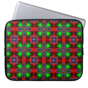 Artdeco Flowers in Retro Style Laptop Sleeve