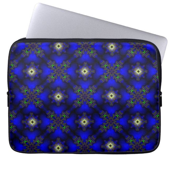 Artdeco Flowers in Retro Style Laptop Sleeve (Front)