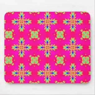 Artdeco Flowers in Retro Style Mouse Pad