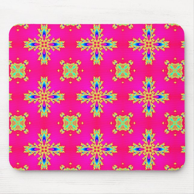 Artdeco Flowers in Retro Style Mouse Pad (Front)