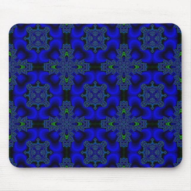 Artdeco Flowers in Retro Style Mouse Pad (Front)